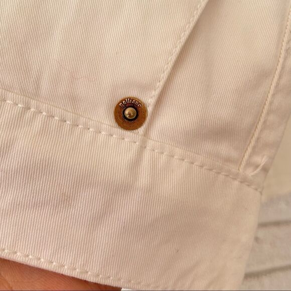 Galliano BNW Jeans Chinos Regular Women In White Slim Fit Mid rise Italy 25x31 - Picture 6 of 10